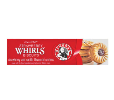 Bakers Whirls Strawberry 200g