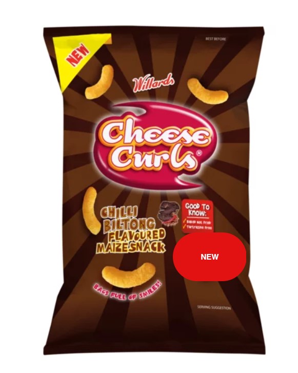 Willards Biltong Cheese Curls, 90g