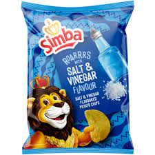Simba Salt and Vineger Flavored Potato Chips, 120g