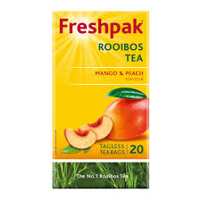 Freshpak Rooibos Tagless Tea - Mango and Peach Flavour -  Bags 20 Pack